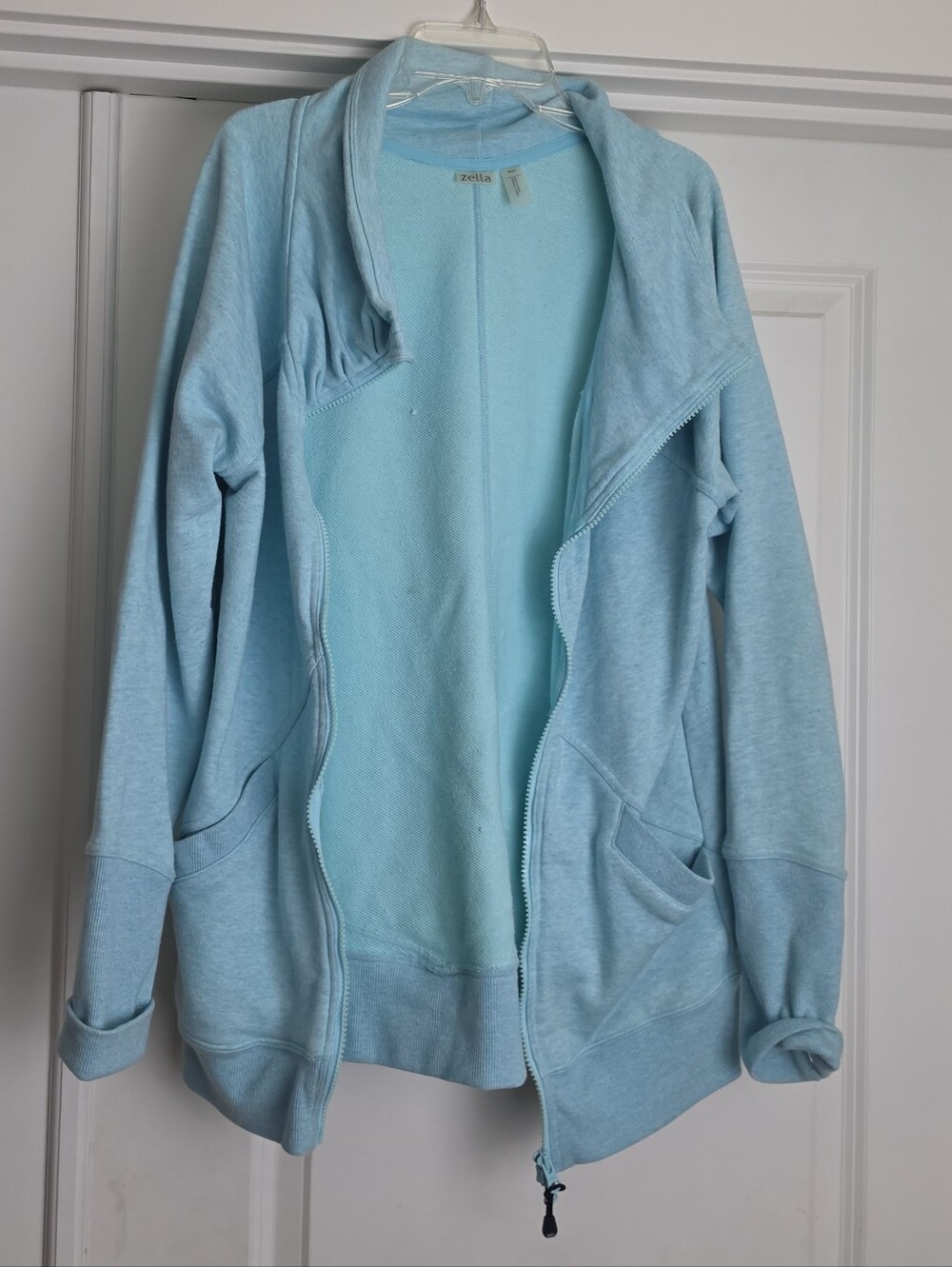 Zella Light Blue Zip-Up Women’s Cardigan Jacket